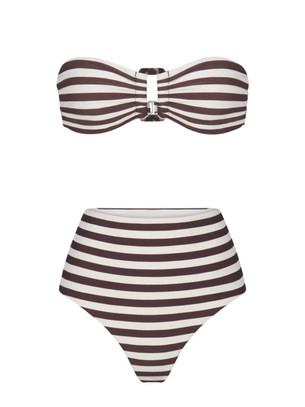 NWT Anemos Bikini in Espresso Stripe, size Medium